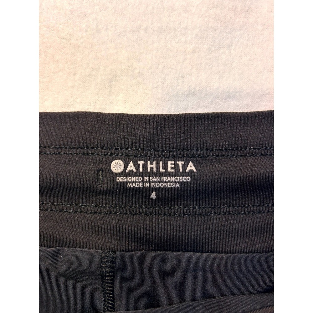 Athleta Trekkie North Skort Shorts + Skirt Black Size 4 Zip Pockets Drawstring - Picture 5 of 16